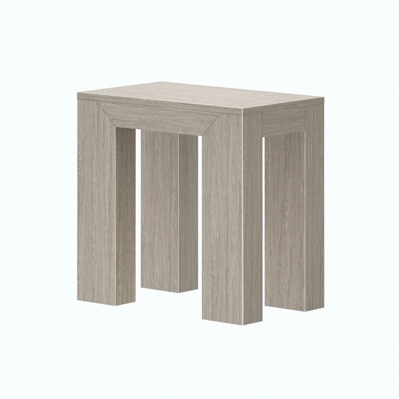 Plank and Beam Modern Rectangular Side Table - 25