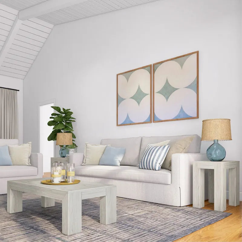 Plank and Beam Modern Rectangular Side Table - 25