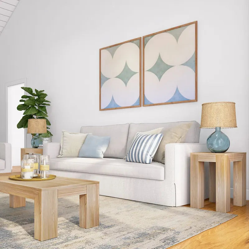 Plank and Beam Modern Rectangular Side Table - 25