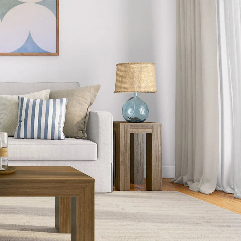 Plank and Beam Modern Rectangular Side Table - 25