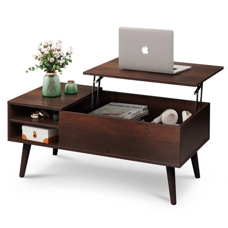 Lift Top Coffee Table with Storage for Living Room - 39.37D x 19.69W x 16.93H