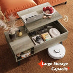 Lift Top Coffee Table with Storage for Living Room - 39.37D x 19.69W x 16.93H