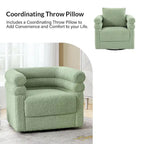 Rosa Modern Boucle Swivel Chair with Pillow Set of 2 by HULALA HOME