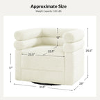 Rosa Modern Boucle Swivel Chair with Pillow Set of 2 by HULALA HOME