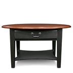 Leick Home One Drawer Oval Coffee Table with Shelf