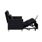 3-in-1 Convertible Sleeper Sofa Lounge Chair Bed, Black