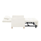 3-in-1 Convertible Sleeper Sofa Lounge Chair Bed, Black