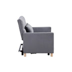 3-in-1 Convertible Sleeper Sofa Lounge Chair Bed, Black