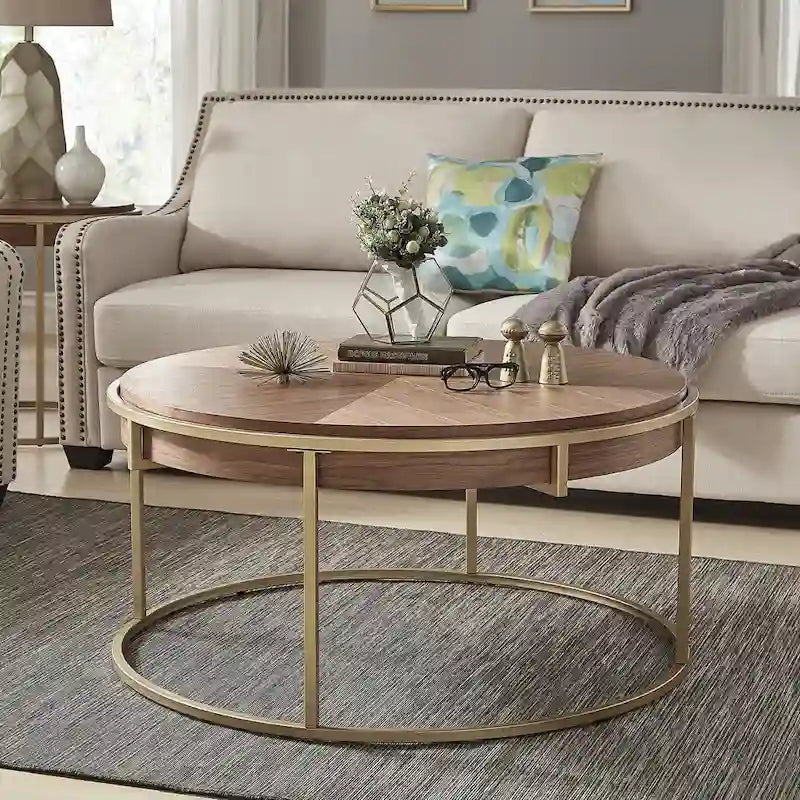 Cooke Round Table with Metal Base from iNSPIRE Q Modern