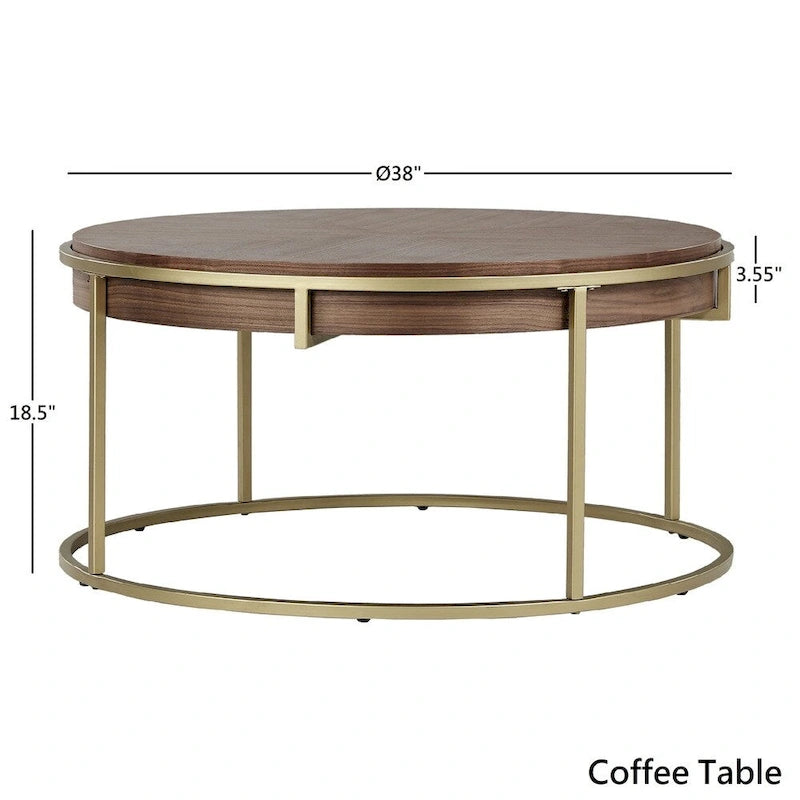 Cooke Round Table with Metal Base from iNSPIRE Q Modern