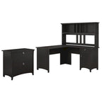 Salinas 60W L Shaped Desk with Hutch and Cabinet by Bush Furniture