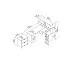 Salinas 60W L Shaped Desk with Hutch and Cabinet by Bush Furniture