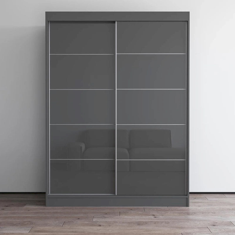 Aria 2 Door Modern High Gloss Wardrobe Armoire
