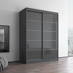 Aria 2 Door Modern High Gloss Wardrobe Armoire