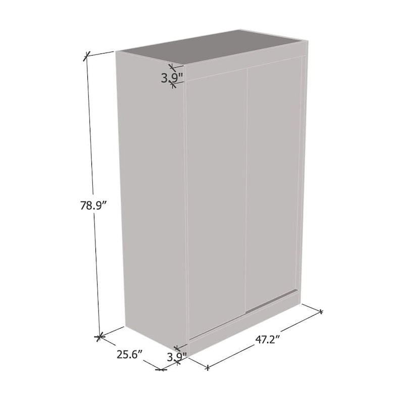 Aria 2 Door Modern High Gloss Wardrobe Armoire