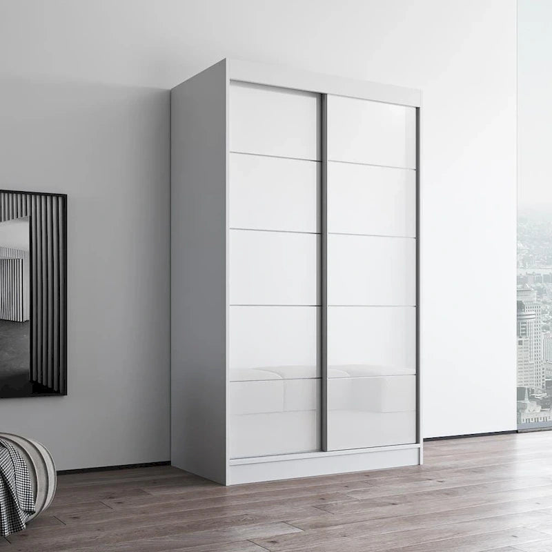 Aria 2 Door Modern High Gloss Wardrobe Armoire