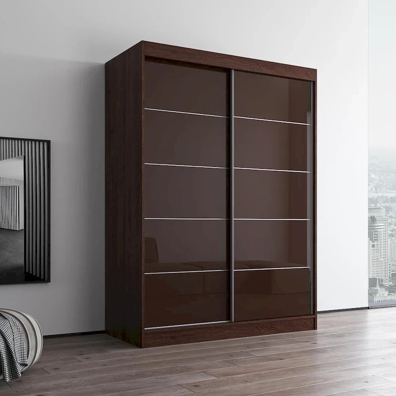 Aria 2 Door Modern High Gloss Wardrobe Armoire
