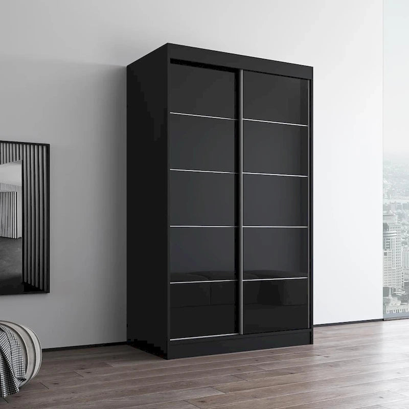Aria 2 Door Modern High Gloss Wardrobe Armoire