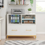 Wood Lateral File Cabinet with Drawer for Letter or A4 Size Files