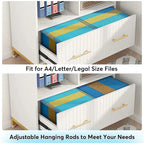 Wood Lateral File Cabinet with Drawer for Letter or A4 Size Files