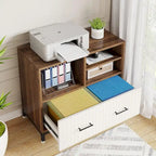 Wood Lateral File Cabinet with Drawer for Letter or A4 Size Files