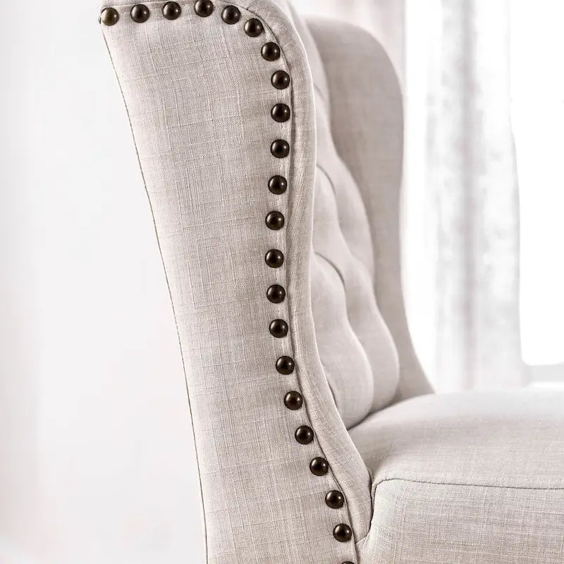 DH LUX Traditional Button-Tufted Set of 2 Dining Chairs by Denhour