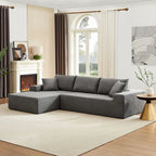 Sectional Couch corduroy Covers 2 pcs L Shape Sectional Sofa Couches for Living Room, Bedroom, Salon, 2 PC Free Combination, Gr