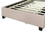 Full size Upholstered Platform Bed with Storage Headboard, Trundle & 2 drawers USB Ports, Linen, Beige