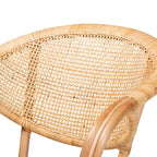 Varick Bohemian Natural Brown Finished Rattan Dining Chair