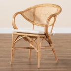 Varick Bohemian Natural Brown Finished Rattan Dining Chair