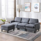 DIY Convertible Sectional Sofa Couch with Ottoman