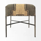 Avery I Olive & Beige Upholstered Patterned Seat Accent Bench - 55W x 17D x 18H