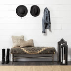 Avery I Olive & Beige Upholstered Patterned Seat Accent Bench - 55W x 17D x 18H