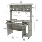 Porch & Den Ruthven Computer Desk and Hutch