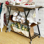 41.7 inch Wide Rolling Kitchen Island with Drawer - 41.7 inch