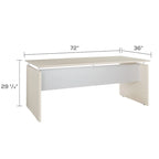 Medina 72 Floating Surface Desk, Executive Office Desk