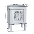 Mirrored Nightstand Clock End Table Silver Bedside Table Living Room - 19x13x25