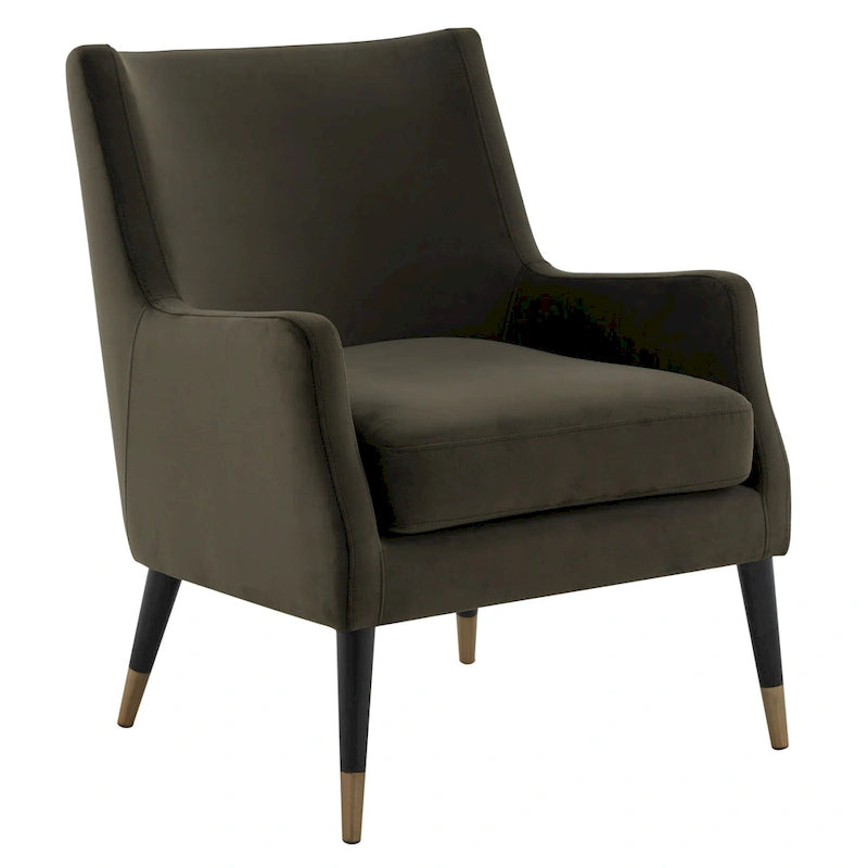 SAFAVIEH Couture Anjanette Velvet Arm Chair - 28 W x 29.9 D x 35.4 H - 28Wx30Dx35H