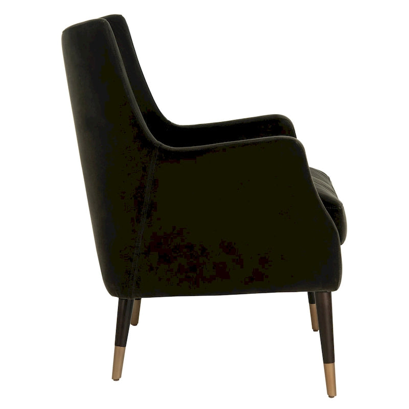 SAFAVIEH Couture Anjanette Velvet Arm Chair - 28 W x 29.9 D x 35.4 H - 28Wx30Dx35H