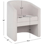 SAFAVIEH Theodosia Barrel Back Accent Chair (Fully Assembled) - W24 x D24 x H30 - 24Wx24Dx30H