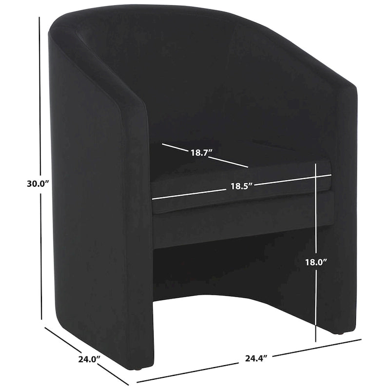 SAFAVIEH Theodosia Barrel Back Accent Chair (Fully Assembled) - W24 x D24 x H30 - 24Wx24Dx30H