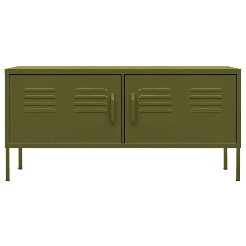 vidaXL TV Stand TV Unit Sideboard Home TV Console Media Unit Cupboard Steel - 41.3 x 13.8 x 19.7