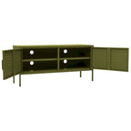 vidaXL TV Stand TV Unit Sideboard Home TV Console Media Unit Cupboard Steel - 41.3 x 13.8 x 19.7