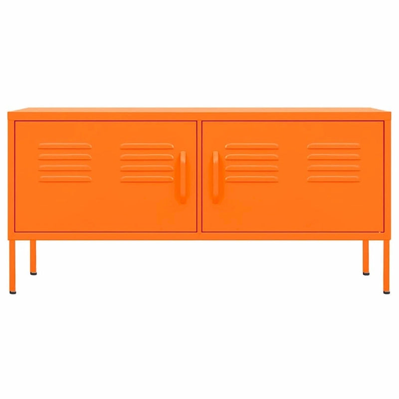 vidaXL TV Stand TV Unit Sideboard Home TV Console Media Unit Cupboard Steel - 41.3 x 13.8 x 19.7
