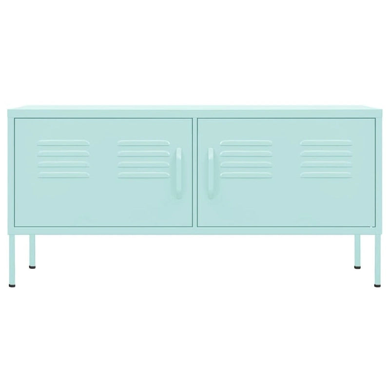 vidaXL TV Stand TV Unit Sideboard Home TV Console Media Unit Cupboard Steel - 41.3 x 13.8 x 19.7