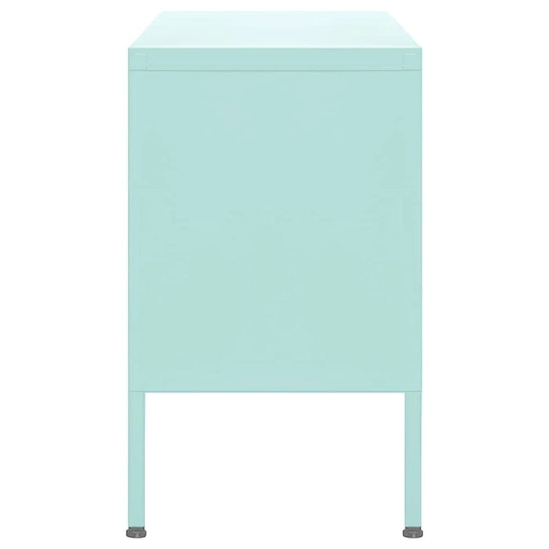 vidaXL TV Stand TV Unit Sideboard Home TV Console Media Unit Cupboard Steel - 41.3 x 13.8 x 19.7