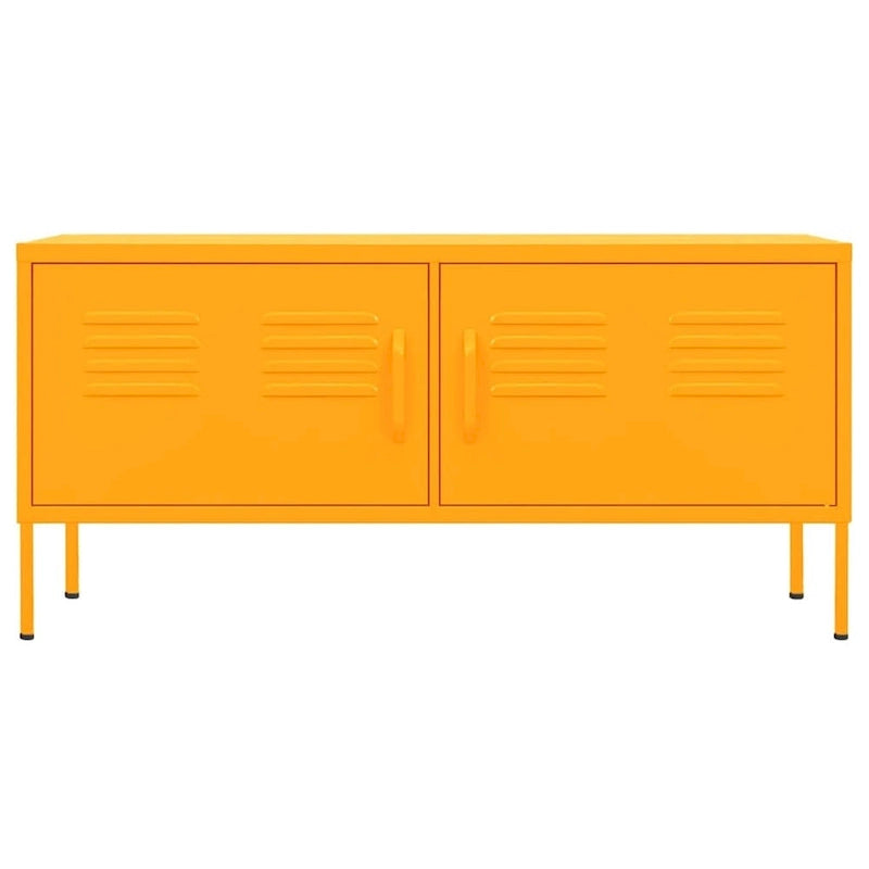 vidaXL TV Stand TV Unit Sideboard Home TV Console Media Unit Cupboard Steel - 41.3 x 13.8 x 19.7