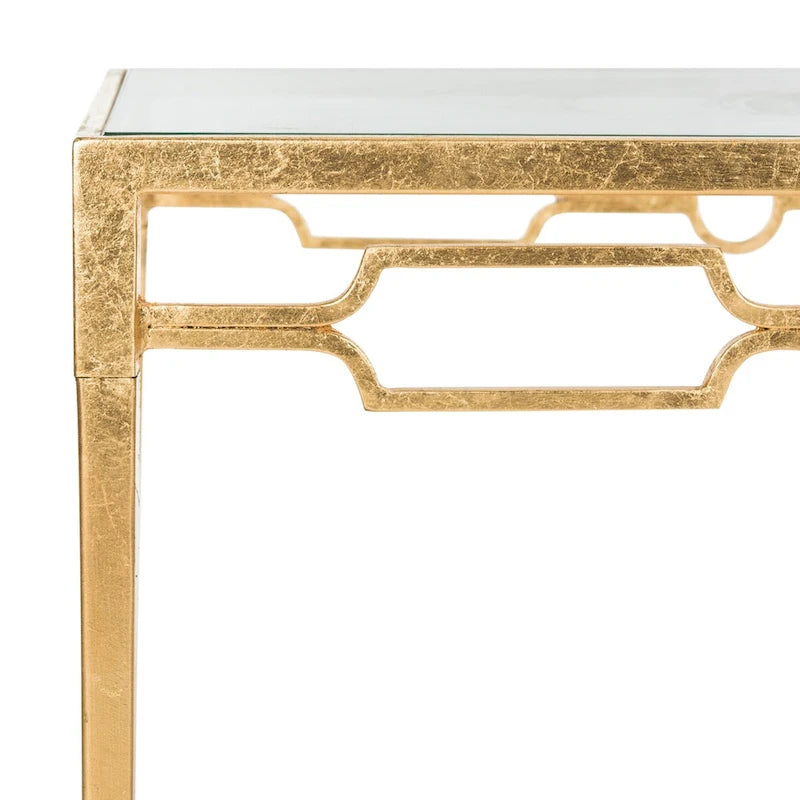 SAFAVIEH Mihaiela Gold Leaf Retro Coffee Table - 41Wx24Dx22H