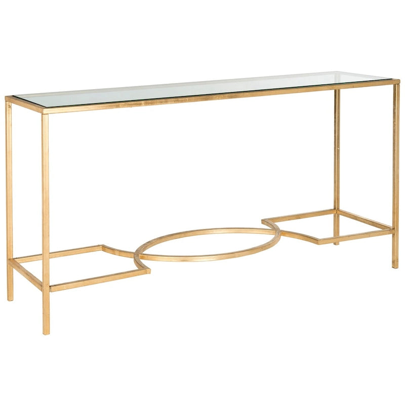 SAFAVIEH Colette Gold Console - 63 x 16 x 32 - 63Wx16Dx32H