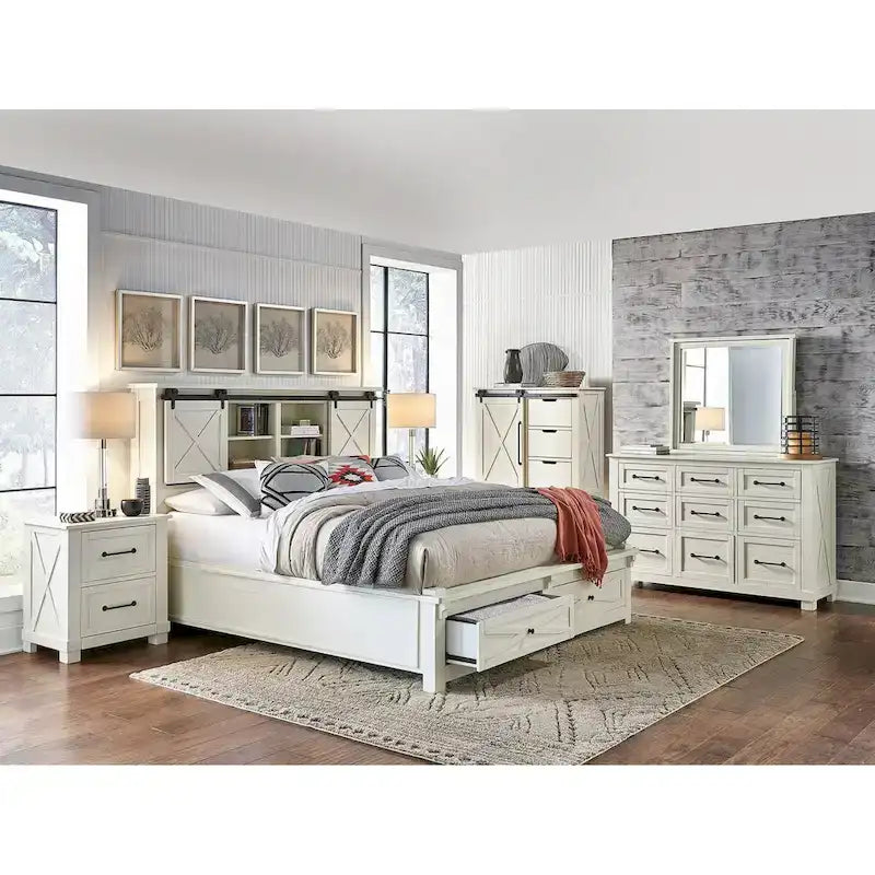 Simply Solid Shanna Solid Wood Storage Platform Bed